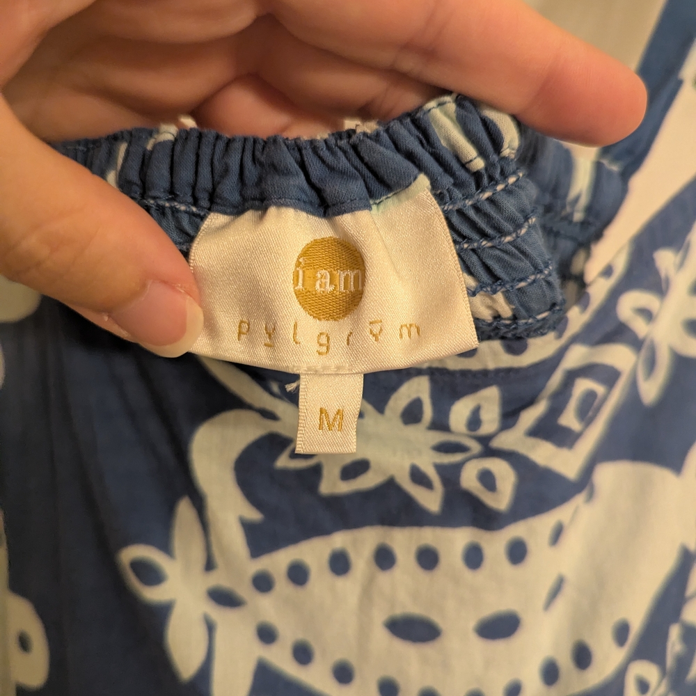 I Am Pylgrym Blue and White Patterned Maxi Dress - Picture 5 of 5